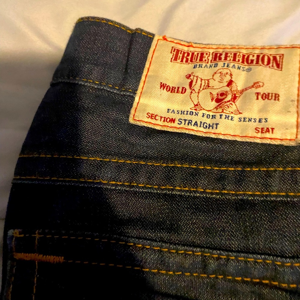 straight, true religion blue jean color